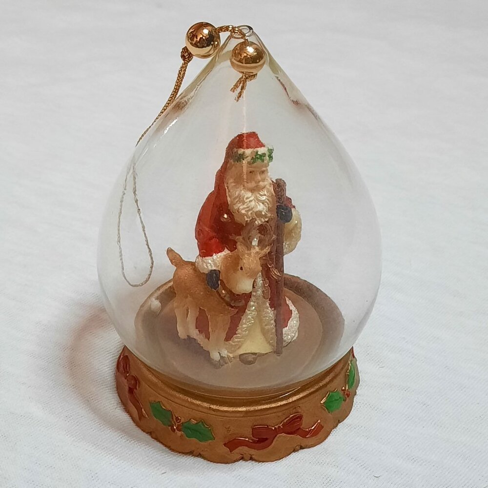 Santa San Francisco Music Box Company Globe Music Box W BOX, Christmas Reindeer